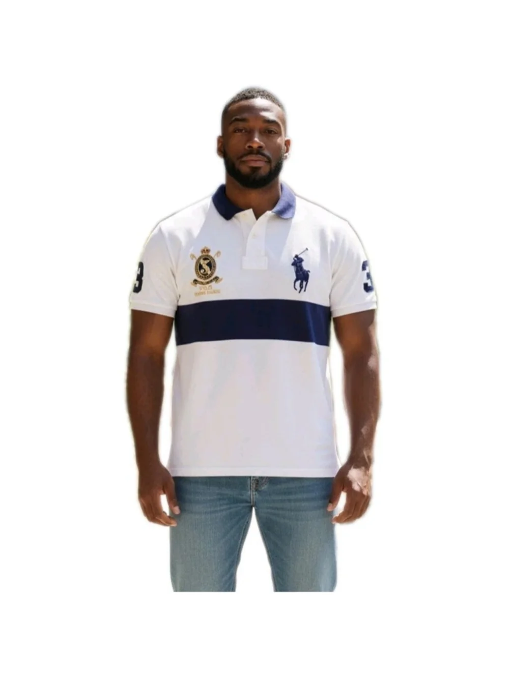 Polo Ralph Lauren Custom Slim Fit Colorblock Cotton Polo Shirt Size XL Men's